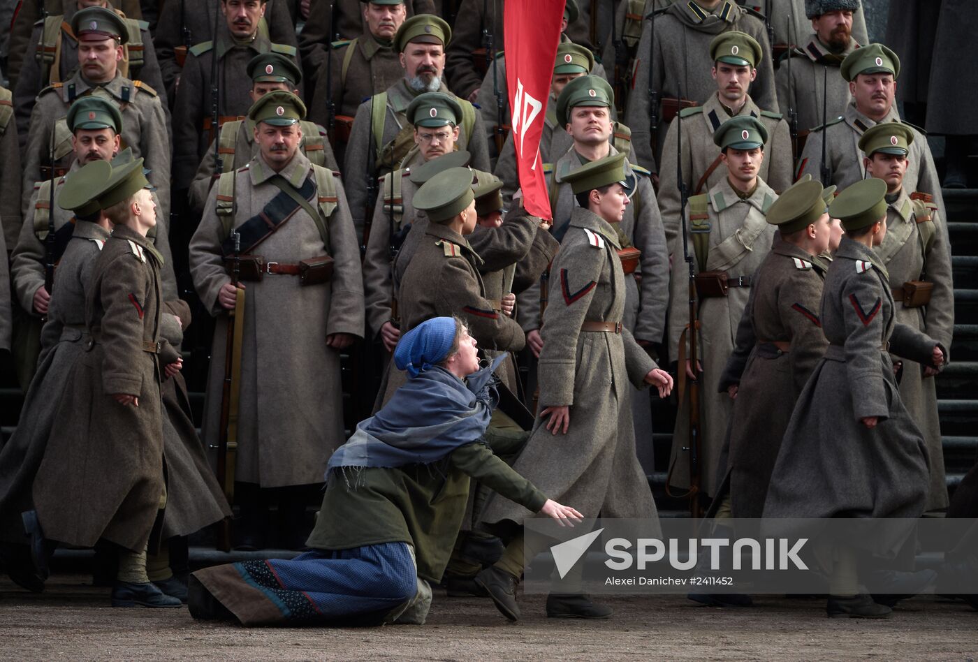 Shooting of Battalion of Death movie in St. Petersburg