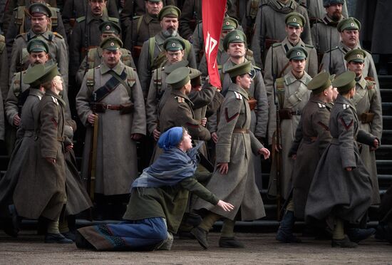 Shooting of Battalion of Death movie in St. Petersburg