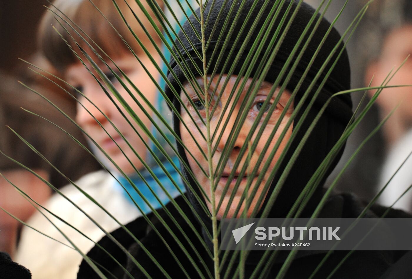 Patriarchal service on eve of Jesus' entry into Jerusalem