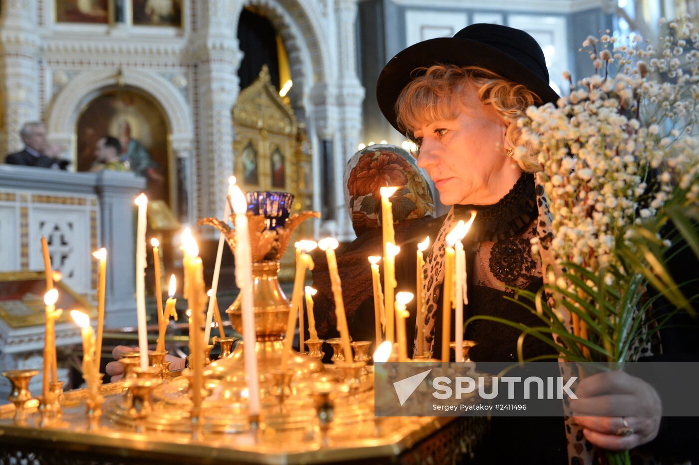 Patriarchal service on eve of Jesus' entry into Jerusalem