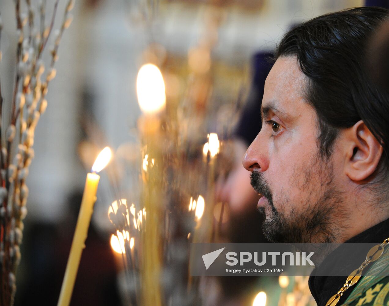 Patriarchal service on eve of Jesus' entry into Jerusalem