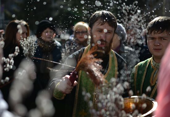 Palm Sunday celebrated in Russian regions