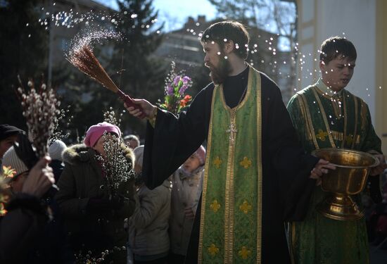 Palm Sunday celebrated in Russian regions