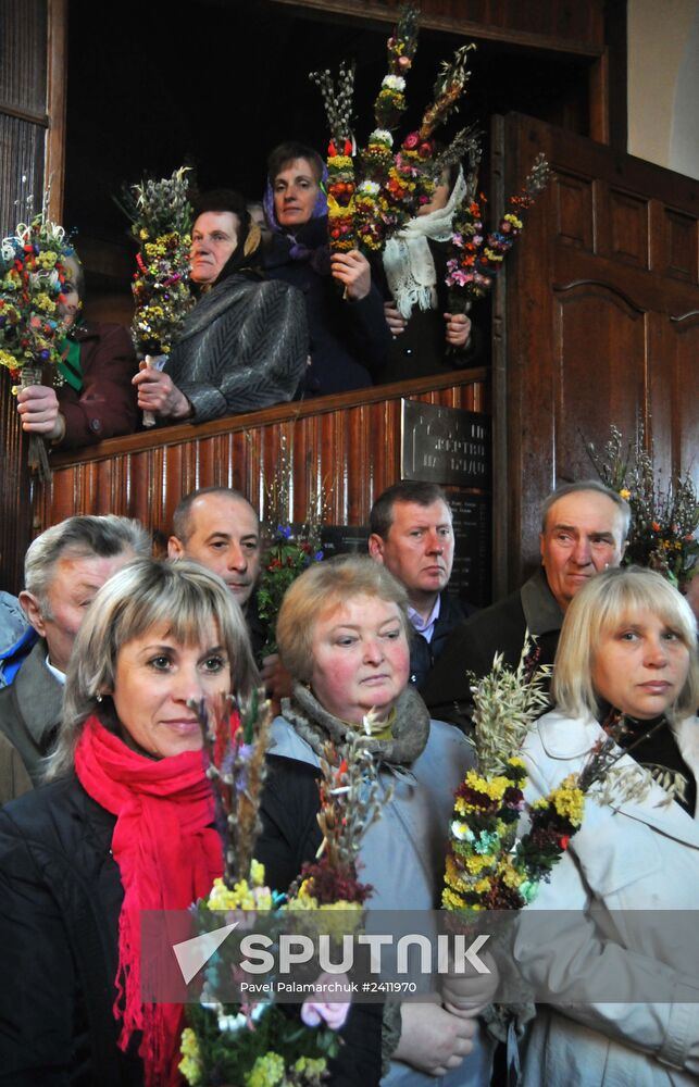 Pussy Willow Sunday celebrated in Lvov region