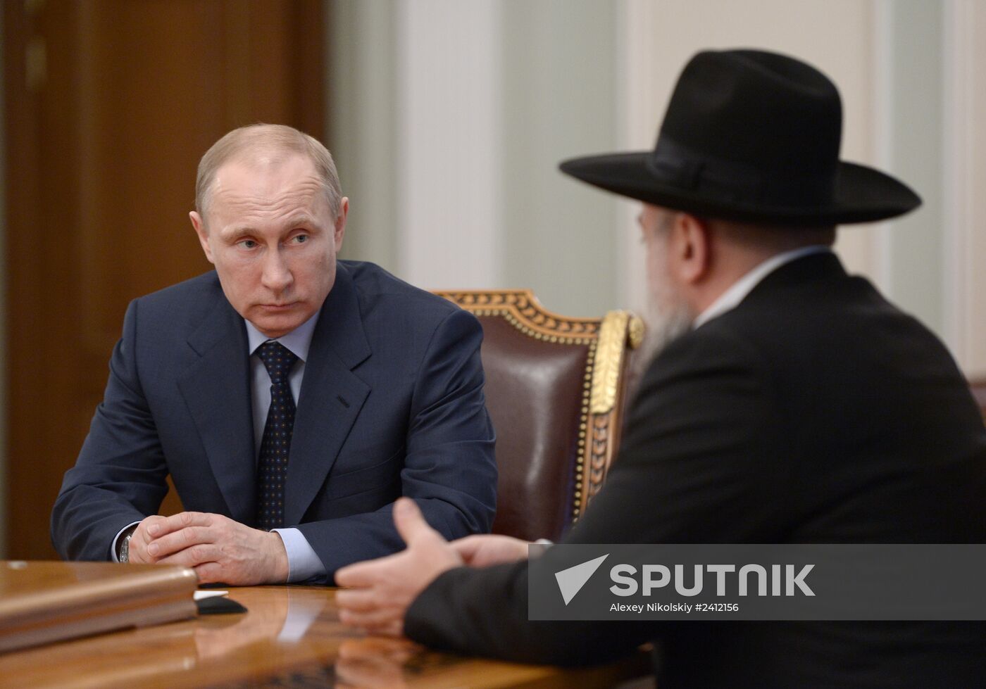 Vladimir Putin's meeting with Berl Lazar and Alexander Boroda