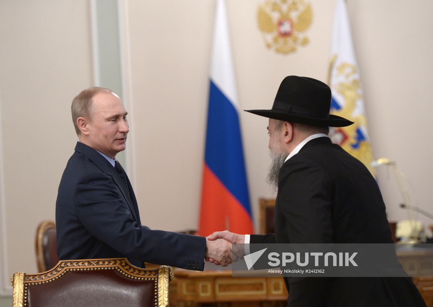 Vladimir Putin's meeting with Berl Lazar and Alexander Boroda