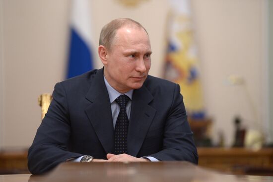 Vladimir Putin meets with Sergey Aksyonov