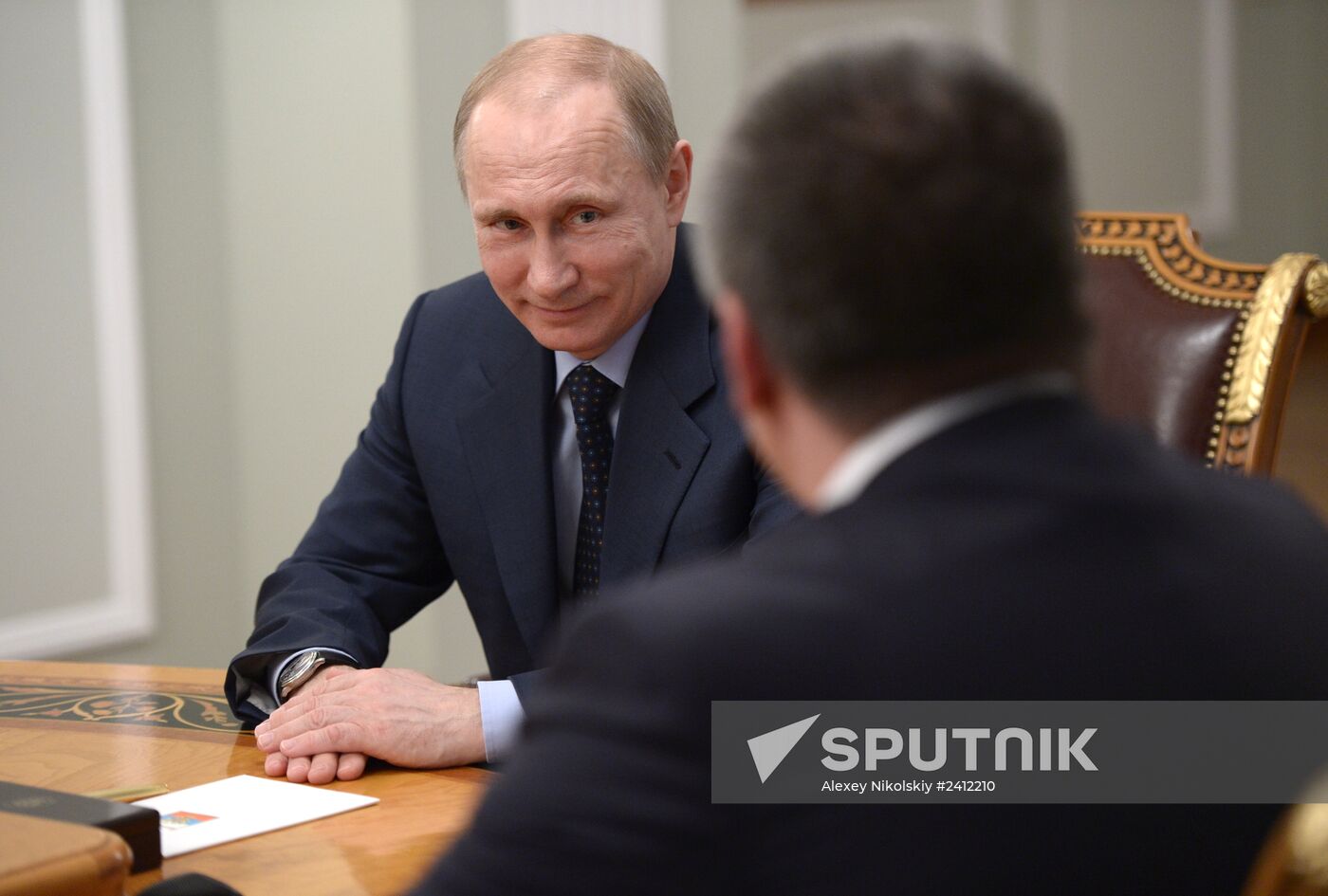 Vladimir Putin meets with Sergey Aksyonov