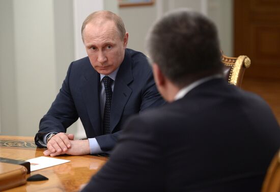 Vladimir Putin meets with Sergey Aksyonov