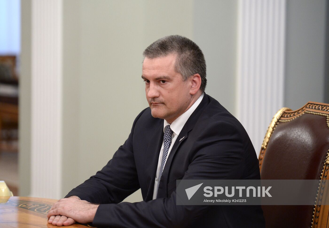 Vladimir Putin meets with Sergey Aksyonov
