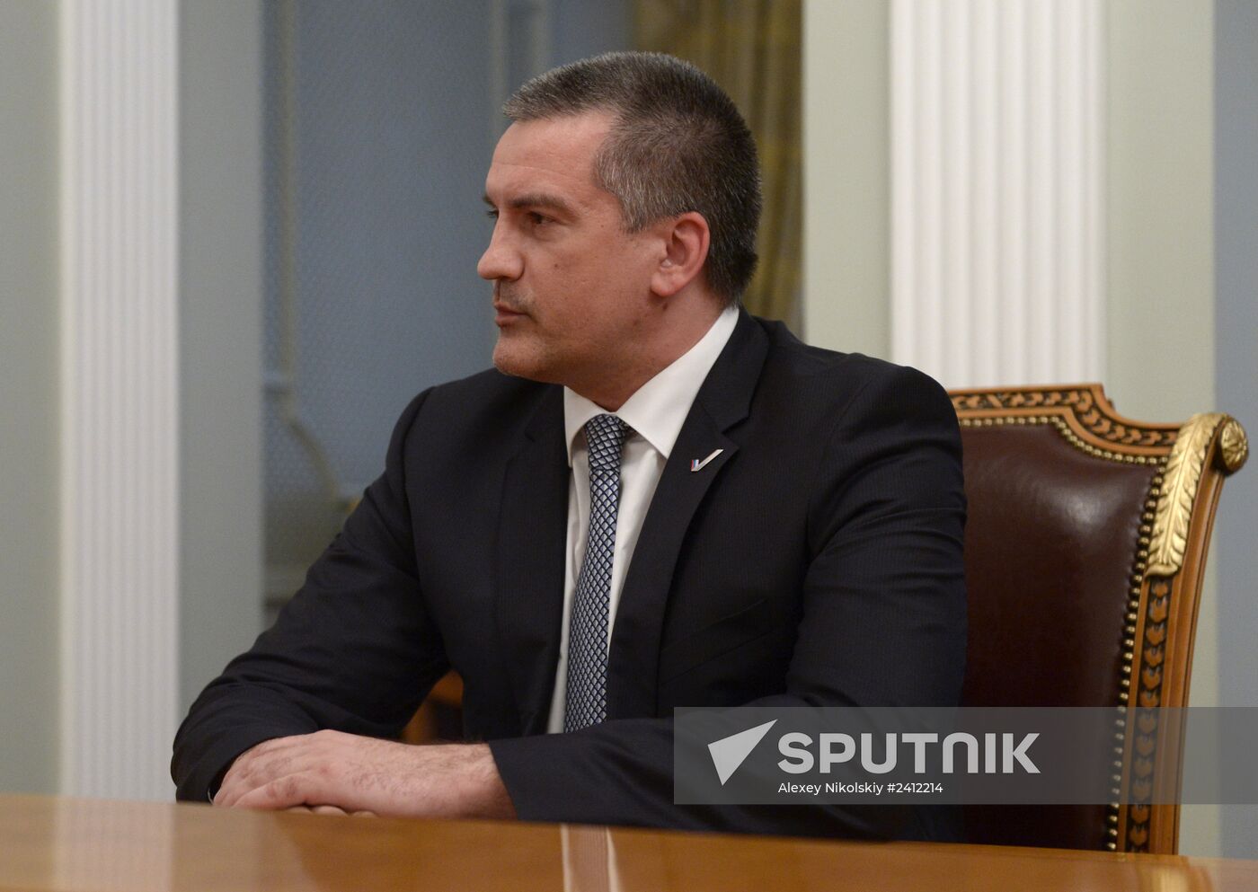 Vladimir Putin meets with Sergey Aksyonov
