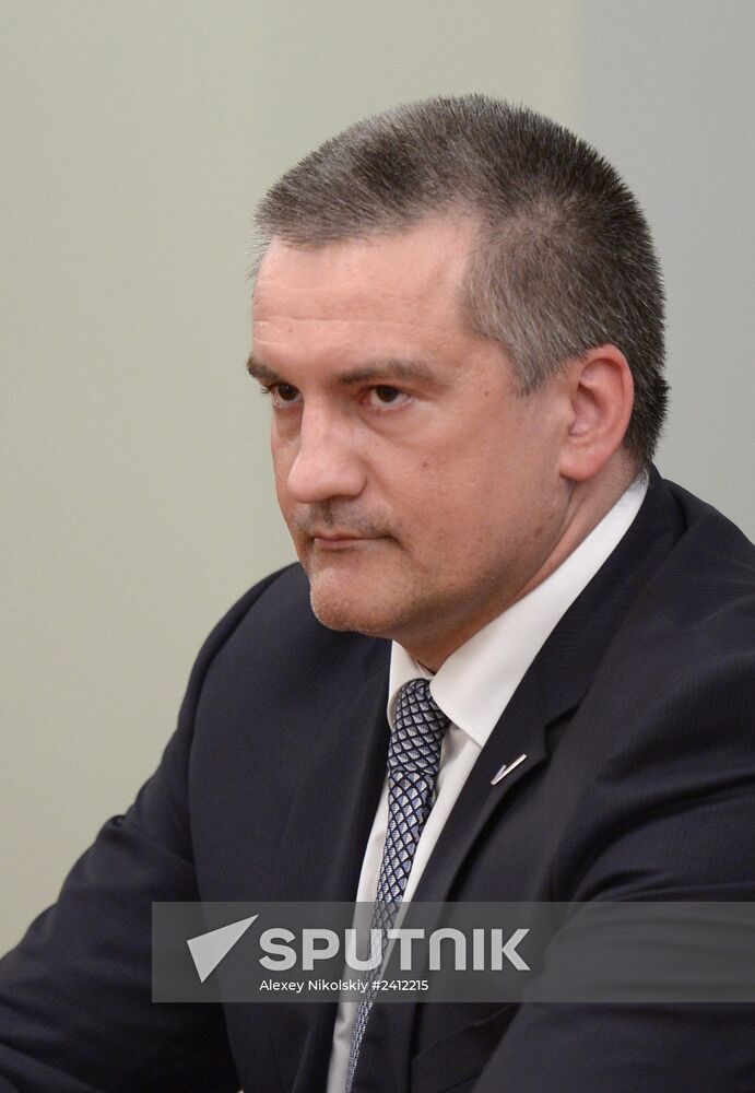 Vladimir Putin meets with Sergey Aksyonov