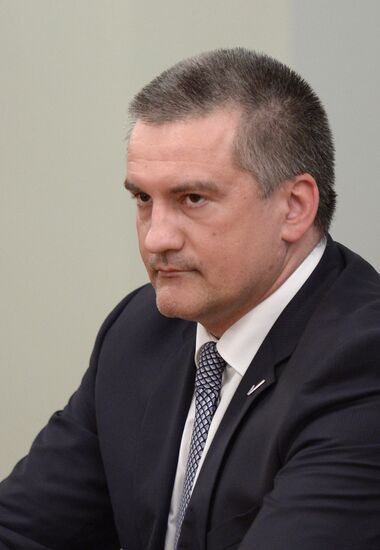 Vladimir Putin meets with Sergey Aksyonov