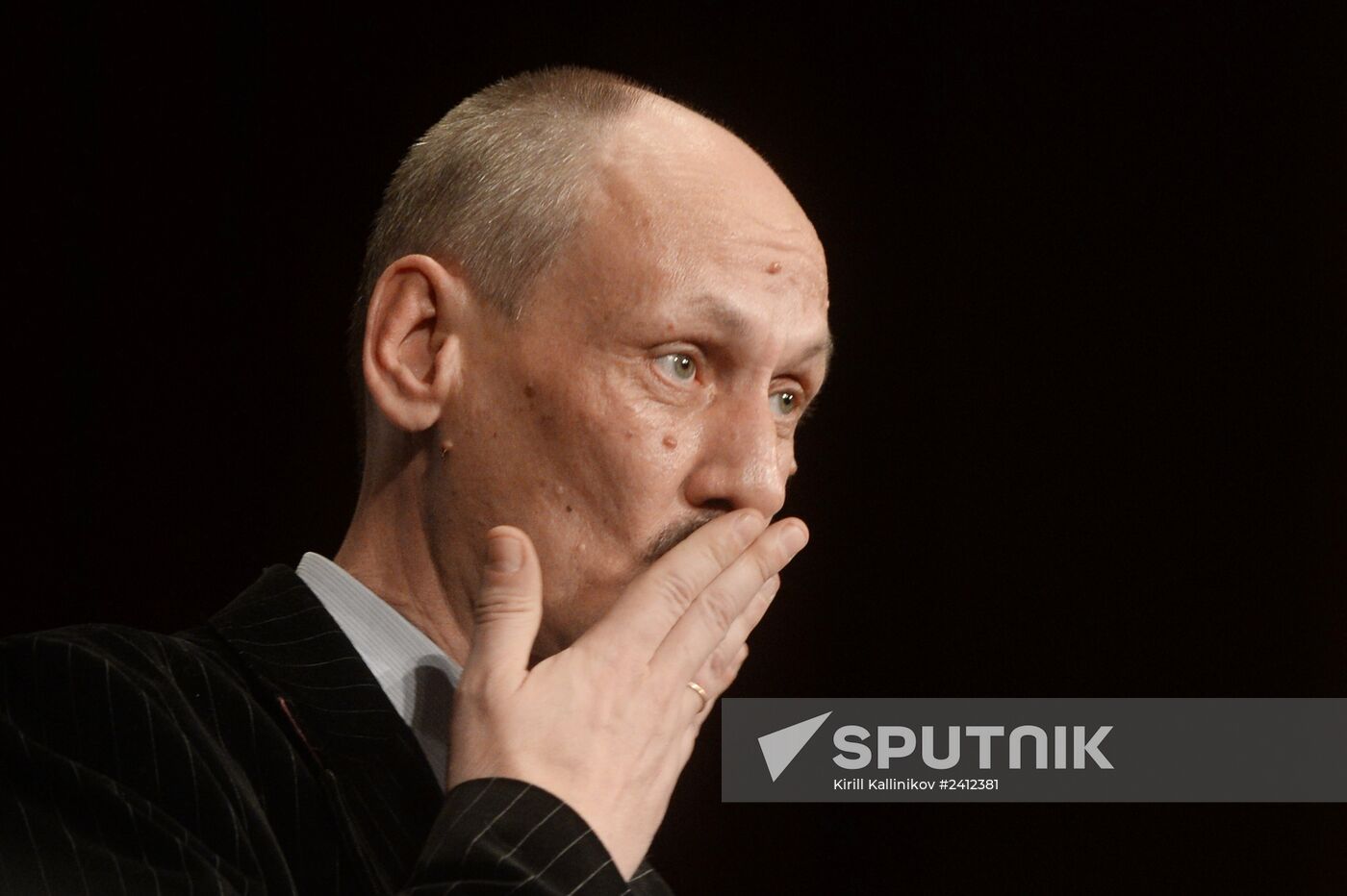 Screenwriter and actor Sergei Plotov holds soiree