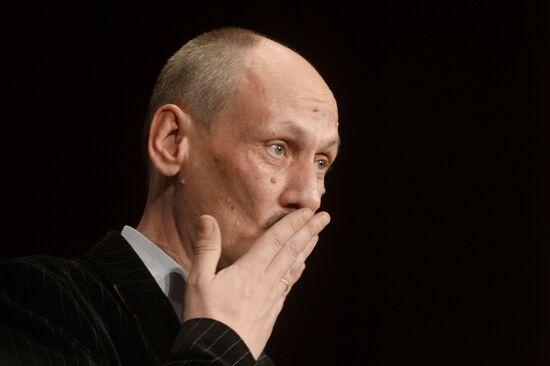 Screenwriter and actor Sergei Plotov holds soiree