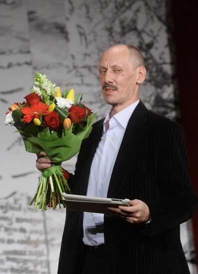 Screenwriter and actor Sergei Plotov holds soiree