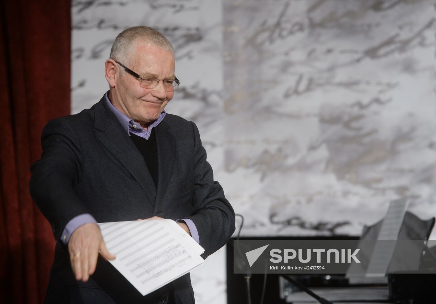 Screenwriter and actor Sergei Plotov holds soiree