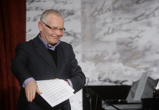 Screenwriter and actor Sergei Plotov holds soiree