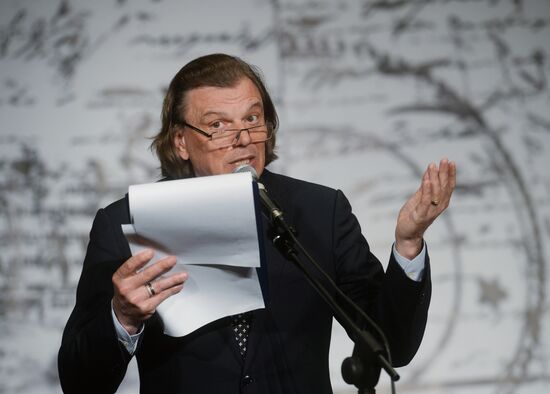 Screenwriter and actor Sergei Plotov holds soiree