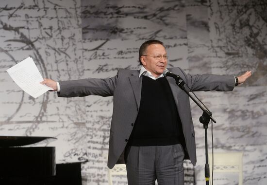 Screenwriter and actor Sergei Plotov holds soiree