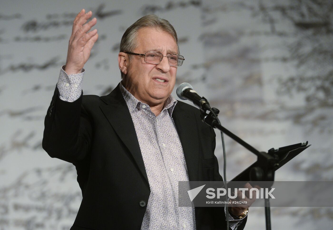 Screenwriter and actor Sergei Plotov holds soiree