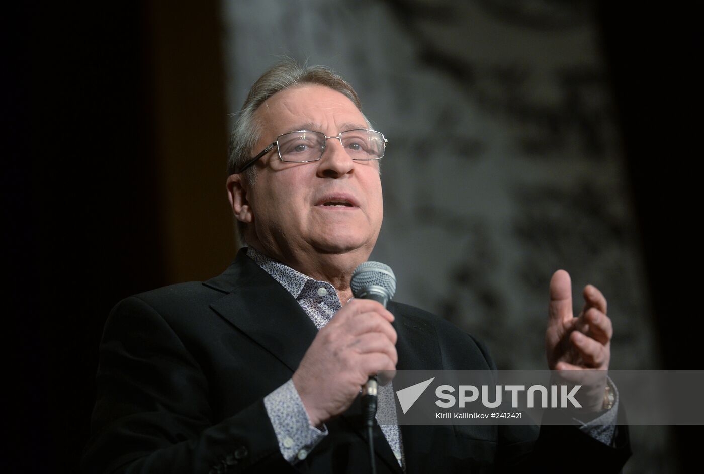 Screenwriter and actor Sergei Plotov holds soiree