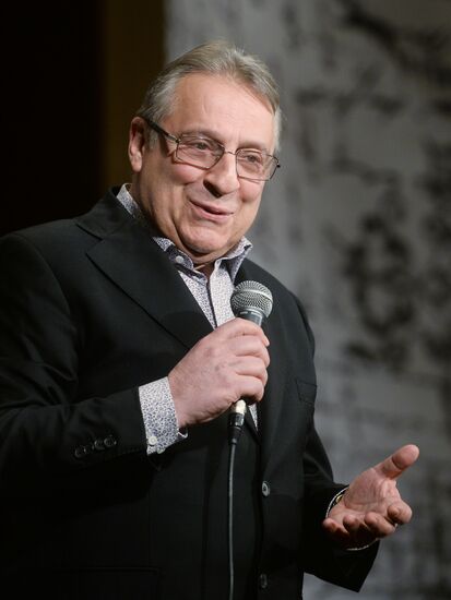 Screenwriter and actor Sergei Plotov holds soiree