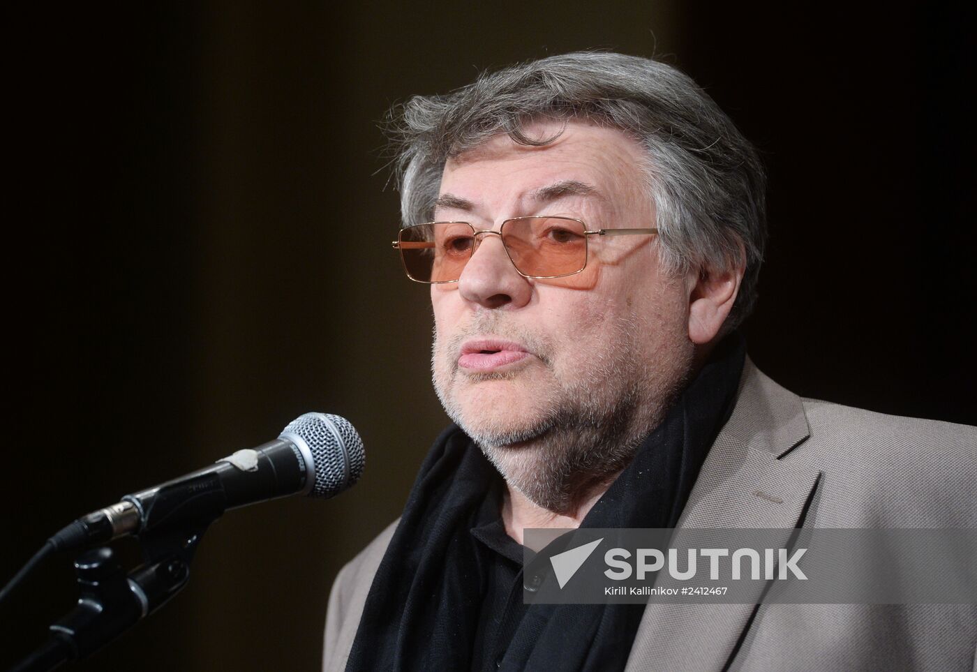 Screenwriter and actor Sergei Plotov holds soiree