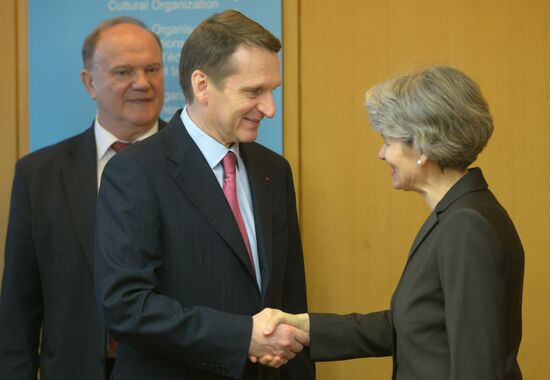 State Duma Speaker Sergei Naryshkin visits France