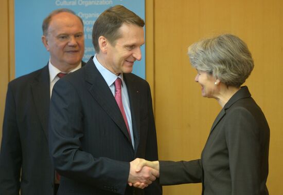 State Duma Speaker Sergei Naryshkin visits France