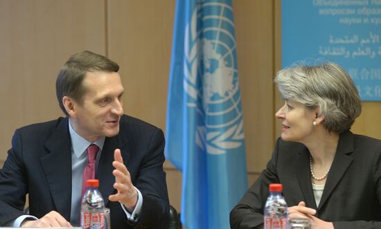 State Duma Speaker Sergei Naryshkin visits France