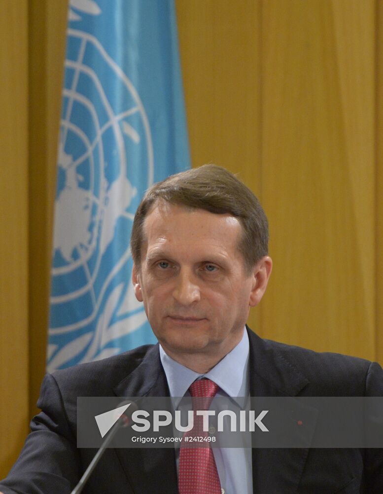 State Duma Speaker Sergei Naryshkin visits France