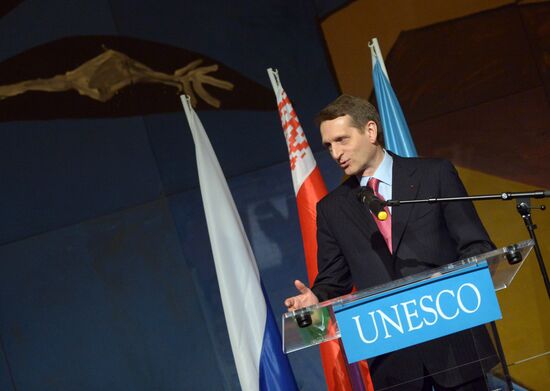 State Duma Speaker Sergei Naryshkin visits France