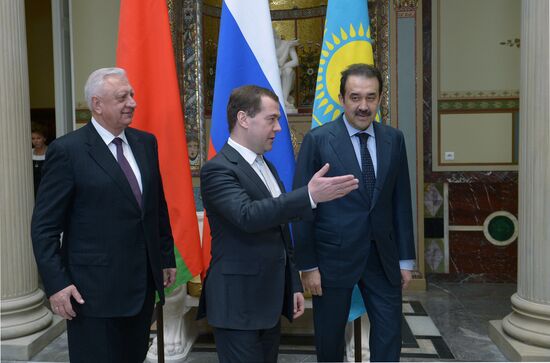 Trilateral talks between the Prime Ministers of Russia, Belarus and Kazakhstan