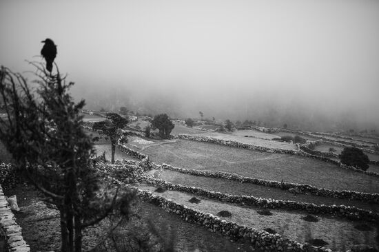 Mountain village in Nepal