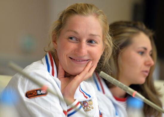 News conference on Federation Cup match between Russia and Argentina