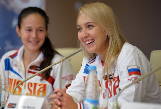News conference on Federation Cup match between Russia and Argentina