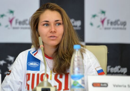 News conference on Federation Cup match between Russia and Argentina