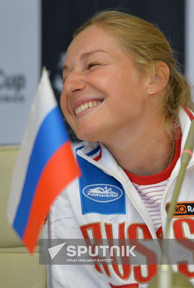 News conference on Federation Cup match between Russia and Argentina