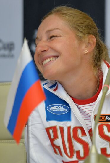 News conference on Federation Cup match between Russia and Argentina