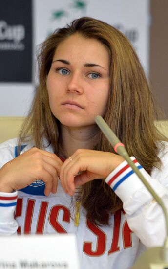 News conference on Federation Cup match between Russia and Argentina