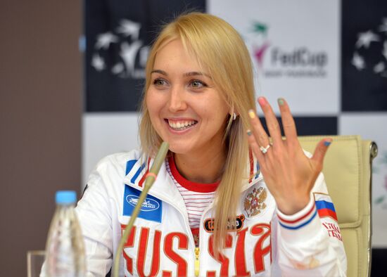 News conference on Federation Cup match between Russia and Argentina