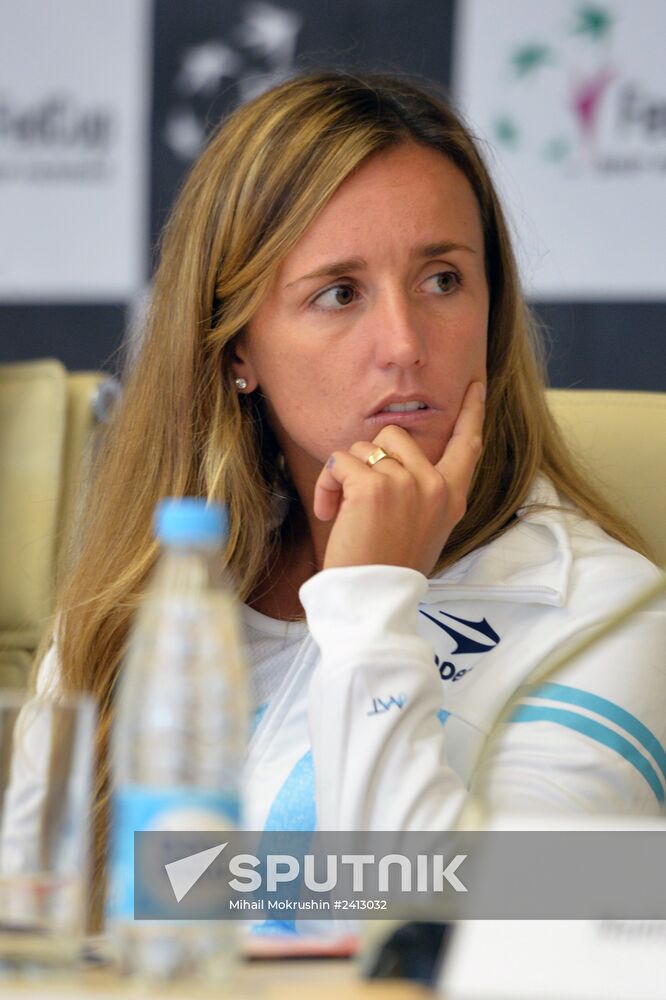 News conference on Federation Cup match between Russia and Argentina