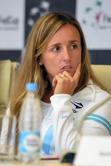 News conference on Federation Cup match between Russia and Argentina
