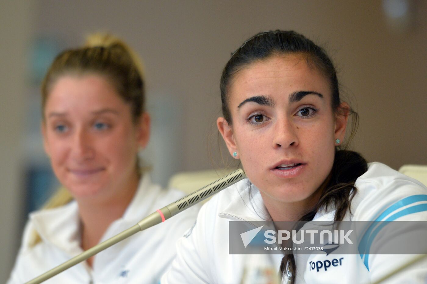 News conference on Federation Cup match between Russia and Argentina