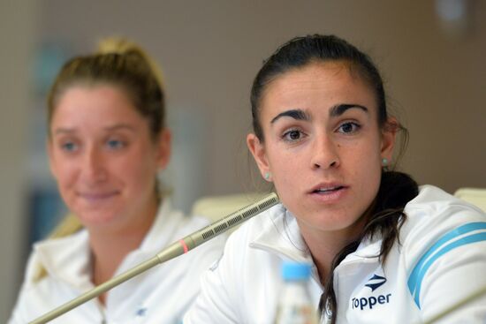 News conference on Federation Cup match between Russia and Argentina