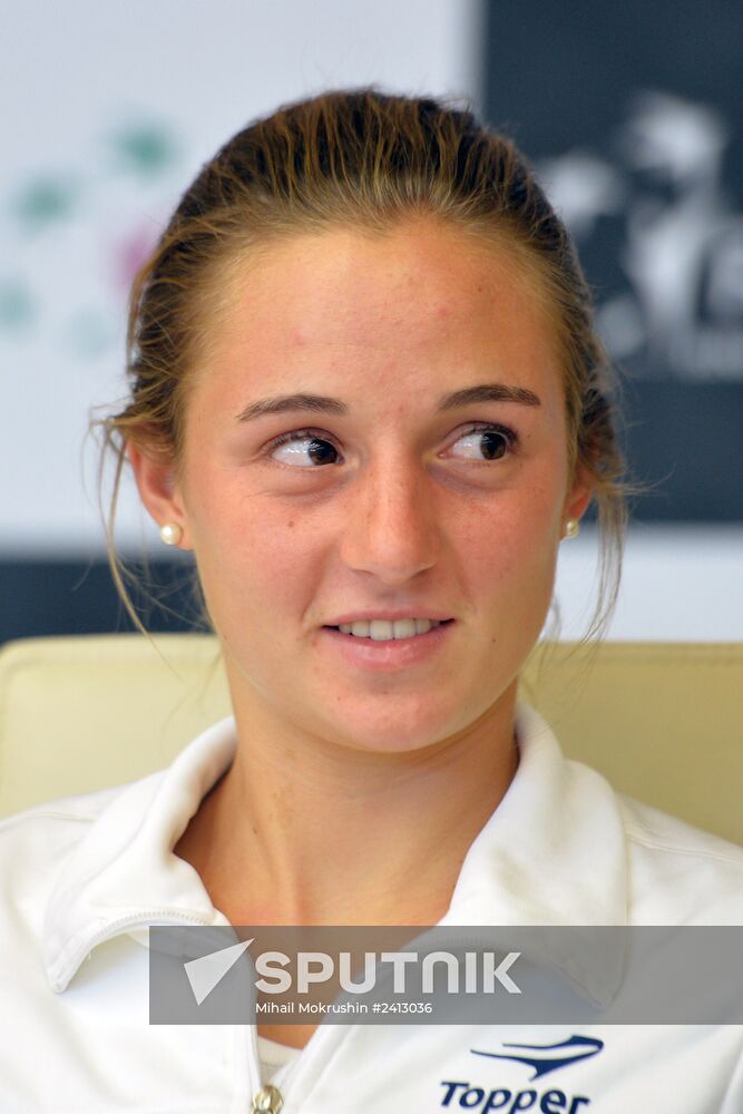 News conference on Federation Cup match between Russia and Argentina