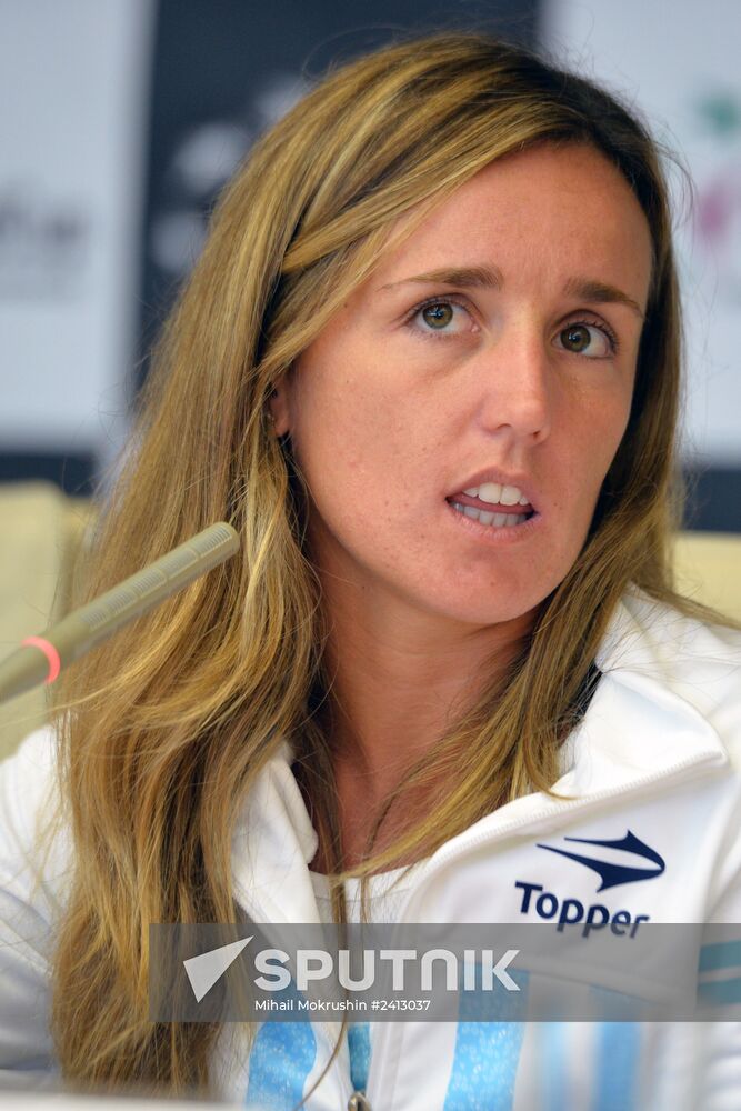 News conference on Federation Cup match between Russia and Argentina