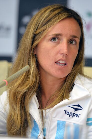 News conference on Federation Cup match between Russia and Argentina