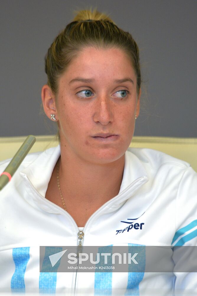 News conference on Federation Cup match between Russia and Argentina